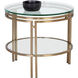 Andros 21.5 X 20 inch Antique Brass End Table